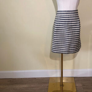 J.Crew Women’s Mini Skirt Navy White Striped, SZ 8